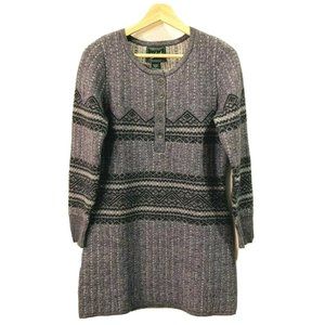 Woolrich Fair Isle Wool Petite Sweater Dress Tunic
